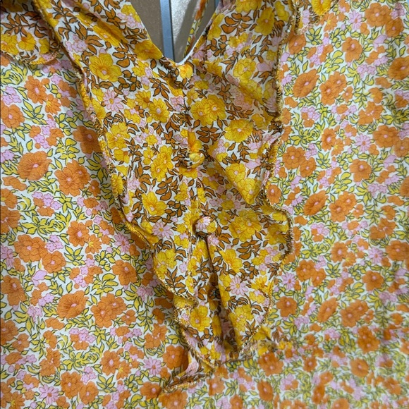 MAJE Rissol Floral Ruffle Sleeveless Cotton Dress US Size Small - Picture 3 of 16